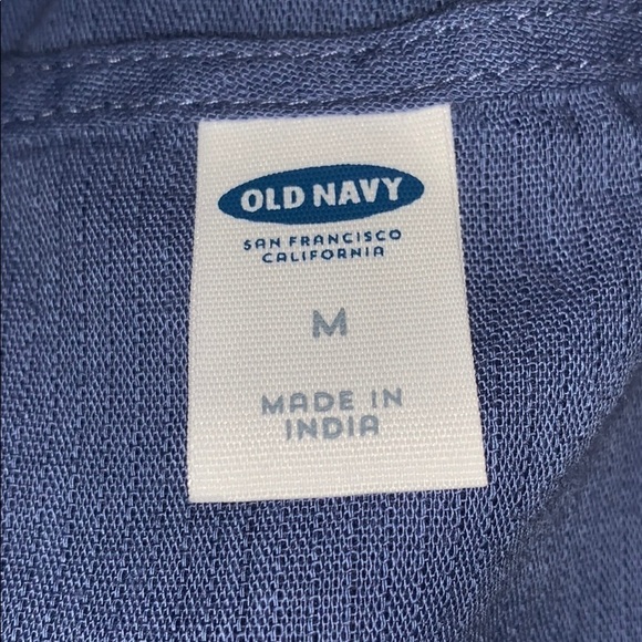 Old Navy Blue and White Embroidered Pop Over Top - Picture 6 of 8